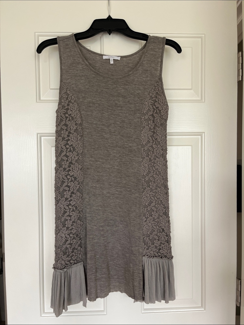 Mystree Soft Taupe Scoop-Neck Dress
